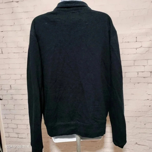 J. Crew Dark blue White trim size Medium Jacket pockets Cotton Unisex - Picture 3 of 9